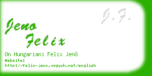 jeno felix business card