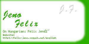 jeno felix business card